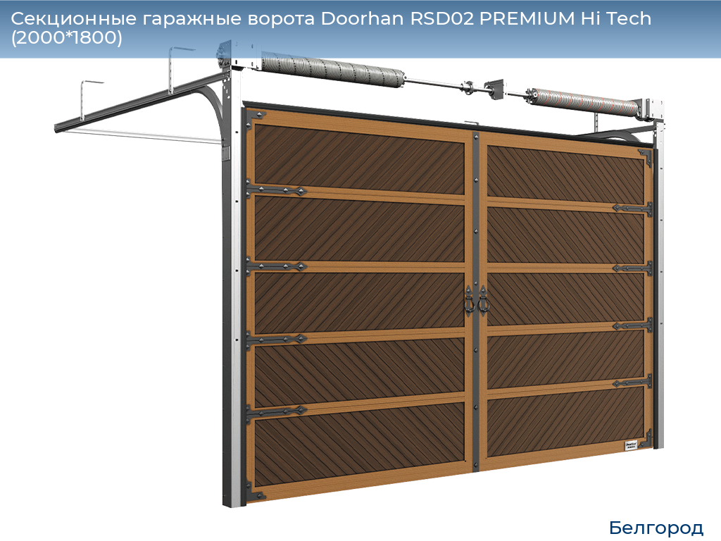 Секционные гаражные ворота Doorhan RSD02 PREMIUM Hi Tech (2000*1800), belgorod.doorhan.ru